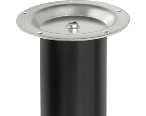 Pied de meuble en métal avec plaque de montage