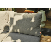 Coussin de dossier rectangulaire gris pour meubles de jardin sena garden en textile.