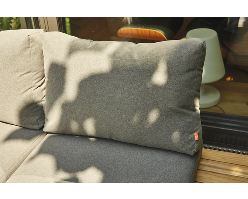 Coussin de dossier rectangulaire gris pour meubles de jardin sena garden en textile.