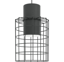 Hängelampe mit schwarzem Metallkäfig