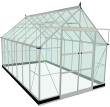 Serre avec cadre en aluminium et fenêtres en verre