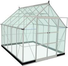 Serre avec verre et cadre métallique