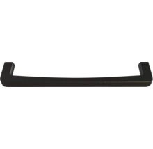 Moderner Möbelgriff aus Metall in Brückenform für Schränke und Schubladen.