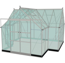 Serre avec cadre en aluminium et vitres