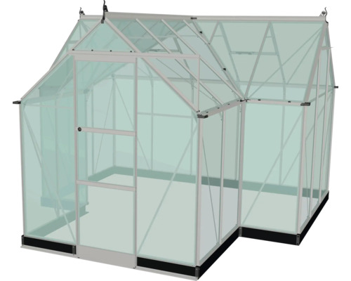 Serre avec verre et cadre en aluminium