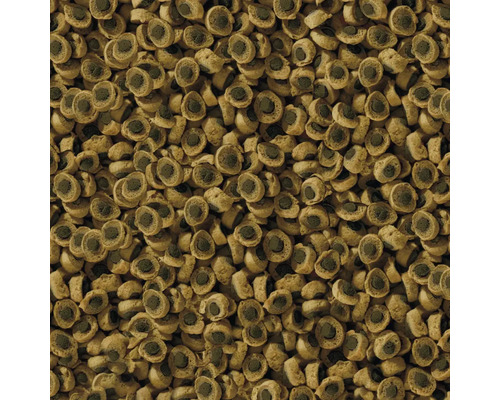 Gros plan de granulés pour poissons