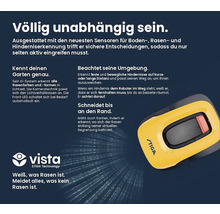 Gelber Stiga Mähroboter für Rasenflächen