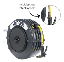 EBIINGER Enrouleur de tuyau avec système d'enfichage en laiton