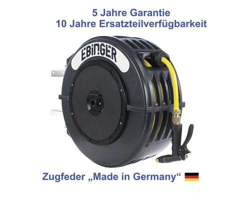 Enrouleur de tuyau Ebinger avec tuyau d'arrosage