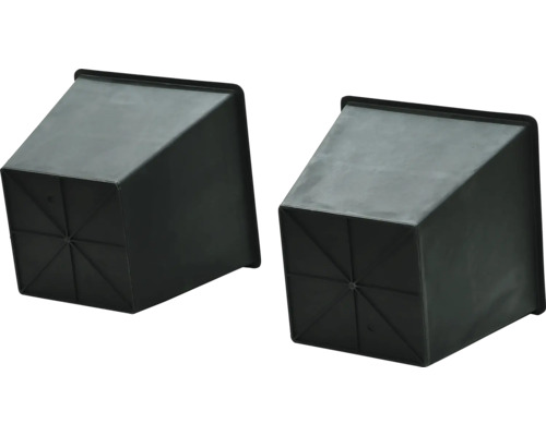 Zwei quadratische Pflanzgefäße aus Kunststoff