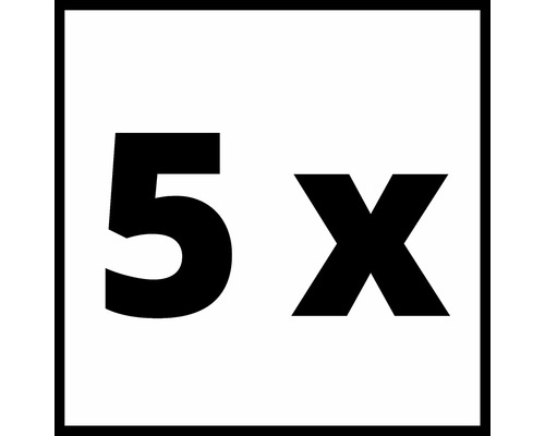 Paquet de cinq pièces