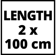 Longueur 2 x 100 cm