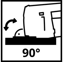 Symbole pour une rotation de 90 degrés