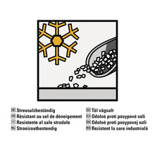 Symbole : Résistant au sel de déneigement