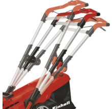 Vue multiple d'une tondeuse à gazon avec bac de ramassage