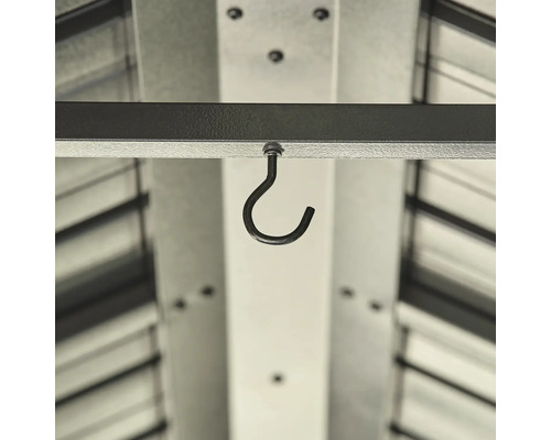 Metallhaken zur Befestigung an einer Deckenkonstruktion