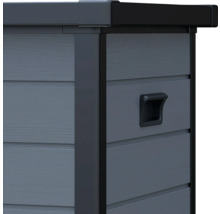 Detailaufnahme einer Gartenbox mit Griff