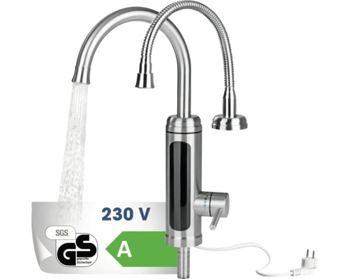 Robinet électrique avec deux becs, 230 volts et marque de sécurité