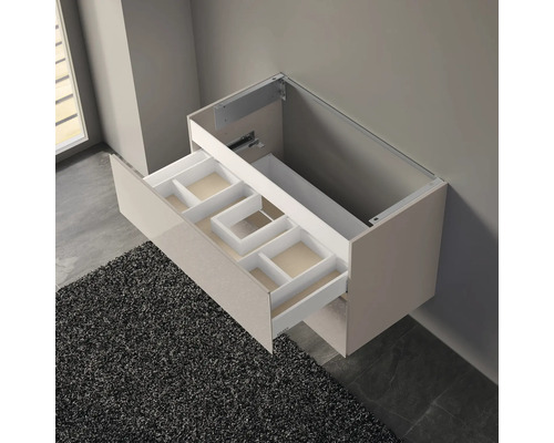 Meuble sous-lavabo avec tiroir et compartiments pour montage mural