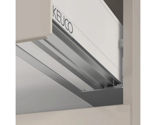 Coulisse de tiroir Keuco dans un meuble de salle de bains