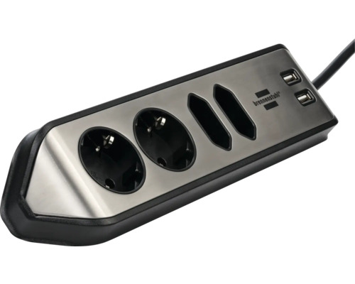 Bloc multiprise avec prises de contact de protection et ports USB