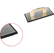 Glättkelle mit Holzgriff und schwarzem Gummibelag