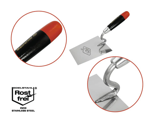 Truelle de maçon en acier avec manche