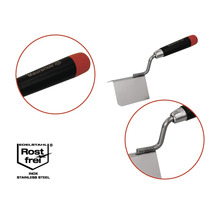 Truelle d'angle Maurerlob en acier inoxydable avec manche