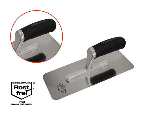 Taloche à lisser Maurerlob avec lame en acier inoxydable et manche ergonomique