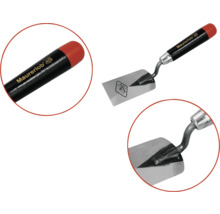 Truelle de maçon avec manche en bois et lame en métal