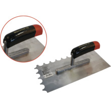 Spatule crantée avec poignée en plastique