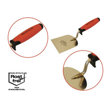 Truelle de maçon avec lame en acier inoxydable et manche en plastique