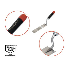 Truelle de maçon avec lame en acier inoxydable et manche ergonomique