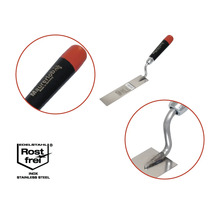 Truelle de maçon avec lame en acier inoxydable et manche ergonomique