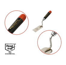 Truelle de maçon en acier inoxydable avec manche en bois