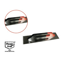 Spatule dentée en acier inoxydable avec poignée ergonomique