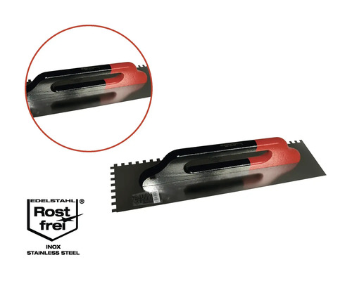 Spatule à colle à dents en acier inoxydable avec manche et sceau inoxydable