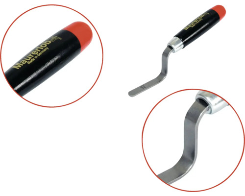 Gratte-joints Maurerlob avec manche noir et embout rouge