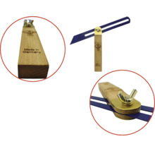 Winkelmesser aus Holz und Metall zur Winkelmessung und -übertragung