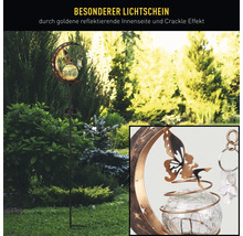 Dekorative Solarleuchte mit Mond, Fee und Crackle-Effekt für den Außenbereich