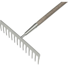 Metall Rechen mit Holzstiel für den Garten