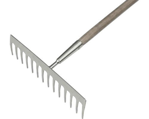Metall Rechen mit Holzstiel für den Garten
