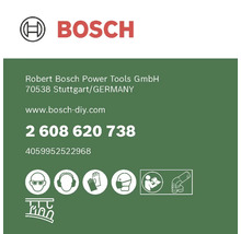 Logo Bosch et informations sur le produit avec symboles de securite pour outils electriques