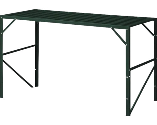 Table de rempotage en métal avec surface de rangement