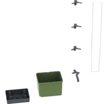 Ensemble de jardinière avec supports et insert d'irrigation