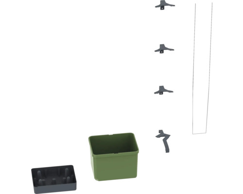 Ensemble de jardinière avec supports et insert d'irrigation