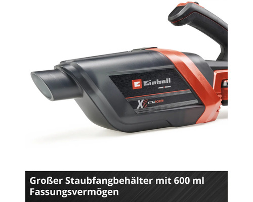 Aspirateur à main sans fil Einhell avec récipient à poussière de 600 ml