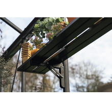 Étagère pliante pour serre avec plantes et pots