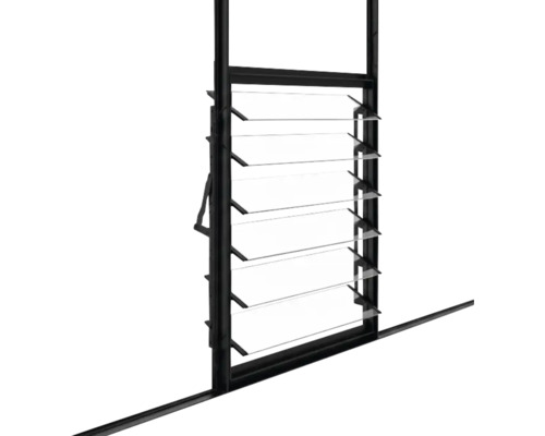Fenêtre à lamelles avec vitres