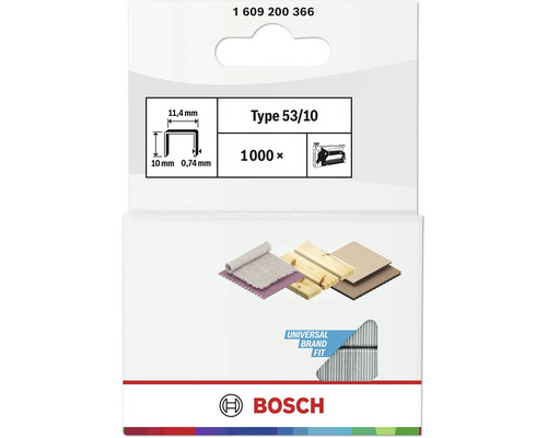 Agrafes Bosch type 53/10, lot de 1000 pièces